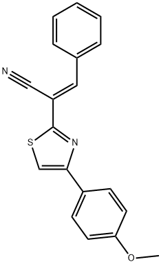 2-[4-(4-METHOXYPHENYL)-1,3-THIAZOL-2-YL]-3-PHENYLACRYLONITRILE 结构式