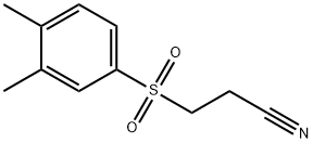 3-[(3,4-DIMETHYLPHENYL)SULFONYL]PROPANENITRILE 结构式