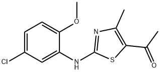 1-(3-((5-CHLORO-2-METHOXYPHENYL)AMINO)-5-METHYL-2,4-THIAZOLYL)ETHAN-1-ONE 结构式