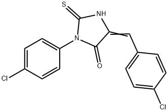 3-(4-CHLOROPHENYL)-5-[(4-CHLOROPHENYL)METHYLENE]-2-THIOXOTETRAHYDRO-4H-IMIDAZOL-4-ONE 结构式