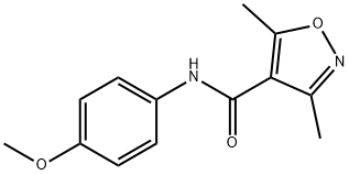 N-(4-METHOXYPHENYL)-3,5-DIMETHYL-4-ISOXAZOLECARBOXAMIDE 结构式