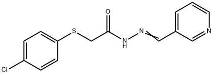 2-[(4-CHLOROPHENYL)SULFANYL]-N'-(3-PYRIDINYLMETHYLENE)ACETOHYDRAZIDE 结构式