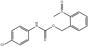2-(METHYLSULFINYL)BENZYL N-(4-CHLOROPHENYL)CARBAMATE 结构式