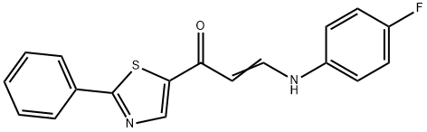 3-(4-FLUOROANILINO)-1-(2-PHENYL-1,3-THIAZOL-5-YL)-2-PROPEN-1-ONE 结构式