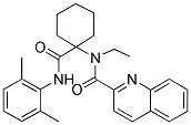 N-(1-(2,6-DIMETHYLPHENYLCARBAMOYL)CYCLOHEXYL)-N-ETHYLQUINOLINE-2-CARBOXAMIDE 结构式