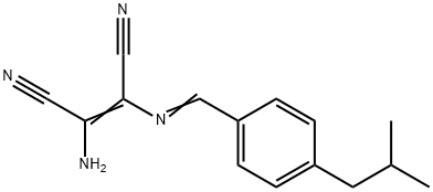 2-AMINO-1-(1-AZA-2-(4-(2-METHYLPROPYL)PHENYL)VINYL)ETHENE-1,2-DICARBONITRILE 结构式