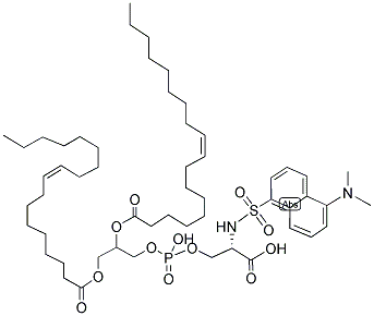 1,2-DIOLEOYL-SN-GLYCERO-3-PHOSPHO-L-SERINE-N-(5-DIMETHYLAMINO-1-NAPHTHALENESULFONYL) 结构式