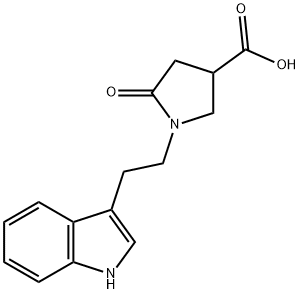 1-[2-(1 H-INDOL-3-YL)-ETHYL]-5-OXO-PYRROLIDINE-3-CARBOXYLIC ACID 结构式