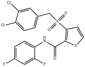 3-[(3,4-DICHLOROBENZYL)SULFONYL]-N-(2,4-DIFLUOROPHENYL)-2-THIOPHENECARBOXAMIDE 结构式