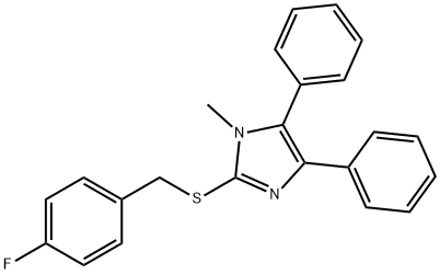 2-[(4-Fluorobenzyl)sulfanyl]-1-methyl-4,5-diphenyl-1H-imidazole 结构式