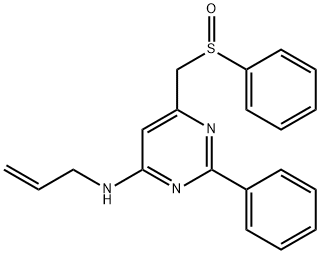 N-ALLYL-2-PHENYL-6-[(PHENYLSULFINYL)METHYL]-4-PYRIMIDINAMINE 结构式