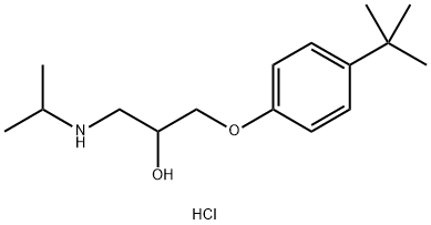 1-(4-TERT-BUTYLPHENOXY)-3-(ISOPROPYLAMINO)PROPAN-2-OL HYDROCHLORIDE 结构式