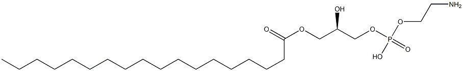 1-STEAROYL-2-HYDROXY-<I>SN</I>-GLYCERO-3-PHOSPHOETHANOLAMINE;18:0 LYSO PE 结构式