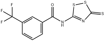 N-(3-硫氧基-3H-1,2,4-二噻唑-5-基)-3-(三氟甲基)苯甲酰胺 结构式