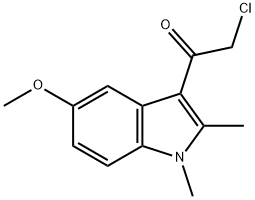2-氯-1-(5-甲氧基-1,2-二甲基-1H-吲哚-3-基)乙酮 结构式