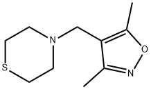 4-[(3,5-DIMETHYL-4-ISOXAZOLYL)METHYL]THIOMORPHOLINE 结构式