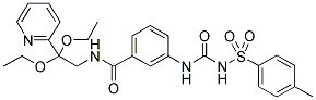 N-[3-[[[2,2-DIETHOXY-2-(PYRIDIN-2-YL)ETHYL]AMINO]CARBONYL]PHENYL]-N'-[(4-METHYLPHENYL)SULPHONYL]UREA 结构式