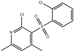 2-CHLORO-3-[(2-CHLOROPHENYL)SULFONYL]-4,6-DIMETHYLPYRIDINE 结构式