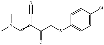 2-(2-[(4-CHLOROPHENYL)SULFANYL]ACETYL)-3-(DIMETHYLAMINO)ACRYLONITRILE 结构式