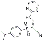 2-((4-(ISOPROPYL)PHENYL)SULFONYL)-3-(PYRIMIDIN-2-YLAMINO)PROP-2-ENENITRILE 结构式