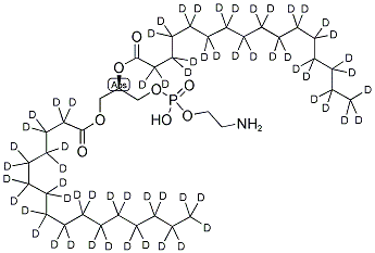 1,2-DIPALMITOYL-D62-SN-GLYCERO-3-PHOSPHOETHANOLAMINE;16:0 PE-D62 结构式