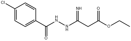 ETHYL 3-[2-(4-CHLOROBENZOYL)HYDRAZINO]-3-IMINOPROPANOATE 结构式