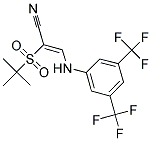 2-((TERT-BUTYL)SULFONYL)-3-((3,5-BIS(TRIFLUOROMETHYL)PHENYL)AMINO)PROP-2-ENENITRILE 结构式