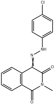 2-Methyl-1,3,4(2H)-isoquinolinetrione 4-[N-(4-chlorophenyl)hydrazone] 结构式