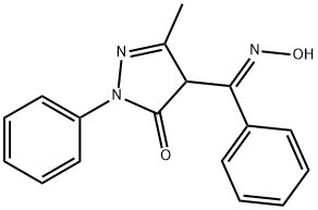 4-((HYDROXYIMINO)PHENYLMETHYL)-3-METHYL-1-PHENYL-2-PYRAZOLIN-5-ONE 结构式