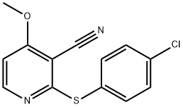 2-[(4-CHLOROPHENYL)SULFANYL]-4-METHOXYNICOTINONITRILE 结构式