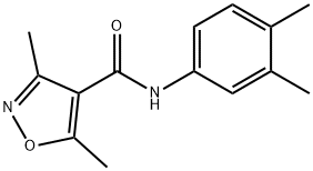 N-(3,4-DIMETHYLPHENYL)-3,5-DIMETHYL-4-ISOXAZOLECARBOXAMIDE 结构式