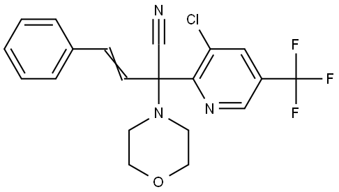 2-[3-Chloro-5-(trifluoromethyl)-2-pyridinyl]-2-morpholino-4-phenyl-3-butenenitrile 结构式
