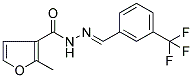 2-METHYL-N'-([3-(TRIFLUOROMETHYL)PHENYL]METHYLENE)-3-FUROHYDRAZIDE 结构式