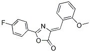 (4Z)-2-(4-FLUOROPHENYL)-4-(2-METHOXYBENZYLIDENE)-1,3-OXAZOL-5(4H)-ONE 结构式