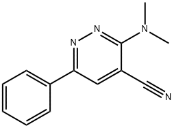 3-(DIMETHYLAMINO)-6-PHENYL-4-PYRIDAZINECARBONITRILE 结构式