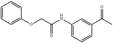 N-(3-乙酰基苯基)-2-苯氧乙酰胺 结构式