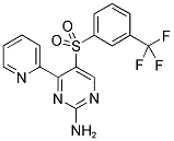 4-(PYRIDIN-2-YL)-5-[3-(TRIFLUOROMETHYL)BENZENESULPHONYL]-2-PYRIMIDINAMINE 结构式