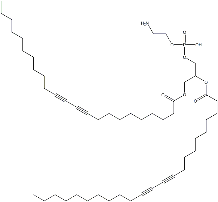 1,2-BIS(10,12-TRICOSADIYNOYL)-SN-GLYCERO-3-PHOSPHOETHANOLAMINE;23:2 DIYNE PE [DC(8;9)PE] 结构式