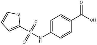 4-(噻吩-2-磺酰氨基)苯甲酸 结构式