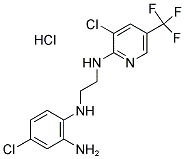 1-(2-AMINO-4-CHLOROPHENYLAMINO)-2-[3-CHLORO-5-(TRIFLUOROMETHYL)PYRID-2-YLAMINO]ETHANE HCL 结构式