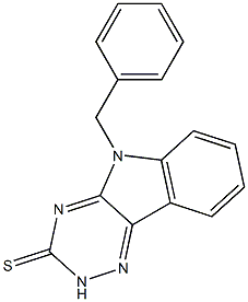 5-苄基-5H-[1,2,4]三嗪并[5,6-B]吲哚-3-硫醇 结构式