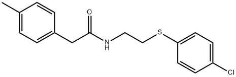 N-(2-[(4-CHLOROPHENYL)SULFANYL]ETHYL)-2-(4-METHYLPHENYL)ACETAMIDE 结构式