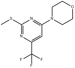 4-[2-(Methylsulfanyl)-6-(trifluoromethyl)-4-pyrimidinyl]morpholine 结构式