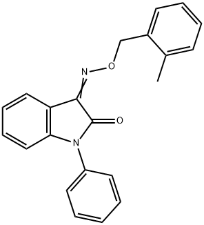 1-PHENYL-1H-INDOLE-2,3-DIONE 3-[O-(2-METHYLBENZYL)OXIME] 结构式