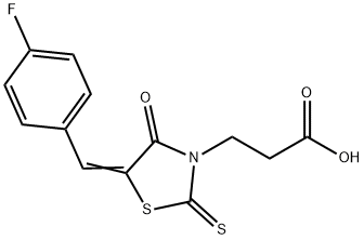 3-(5-(4-氟苄基亚基)-4-氧代-2-硫代噻唑烷-3-基)丙酸 结构式