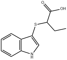 2-(1H-INDOL-3-YLSULFANYL)-BUTYRIC ACID 结构式