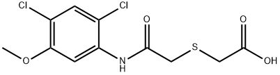 2-([2-(2,4-DICHLORO-5-METHOXYANILINO)-2-OXOETHYL]SULFANYL)ACETIC ACID 结构式