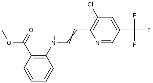 Methyl 2-((2-[3-chloro-5-(trifluoromethyl)-2-pyridinyl]vinyl)amino)benzenecarboxylate 结构式