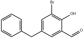 5-BENZYL-3-BROMO-2-HYDROXY-BENZALDEHYDE 结构式