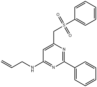 N-ALLYL-2-PHENYL-6-[(PHENYLSULFONYL)METHYL]-4-PYRIMIDINAMINE 结构式